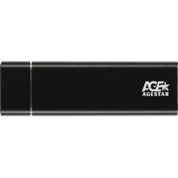 Внешний корпус SSD AgeStar 3UBNF5C SATA III USB 3.0 USB 3.0 Type-С алюминий черный M2 2280 B-key