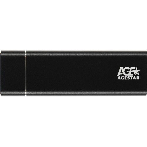 Внешний корпус для SSD AgeStar 3UBNF5C: SATA III, USB 3.0, Type-C, алюминий, черный, M2 2280 B-key