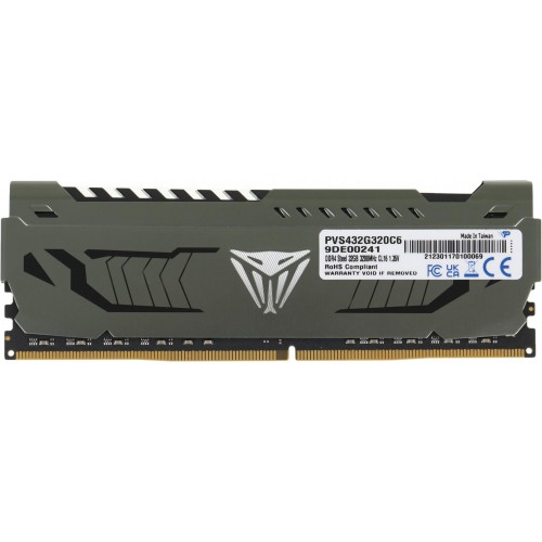 Купить Оперативную Память DDR4 32Gb 3200MHz Patriot Viper Steel с Радиатором - Высокая Производительность для Игровых ПК