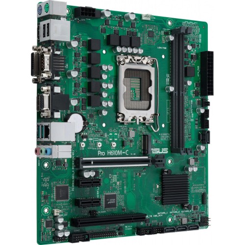 Купить материнскую плату Asus PRO H610M-C-CSM для Intel 1700, 2xDDR5, mATX, 8ch звук, HDMI, DP