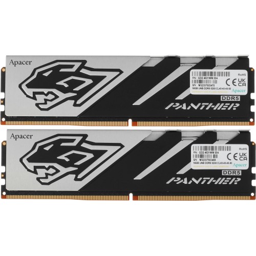 Модуль памяти APACER DIMM DDR5-5200 32GB (16GBx2) AH5U32G52C5227BAA-2