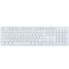 Клавиатура Оклик 550ML белая USB Slim с мультимедийными клавишами и LED-подсветкой, кабель 1.5м