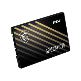 MSI SSD SPATIUM S270, 480GB, 2.5" 7mm, SATA3, 3D TLC, R/W 500/450, IOPs 55 000/80 000, TBW 250, DWPD 0.28 (5 лет)