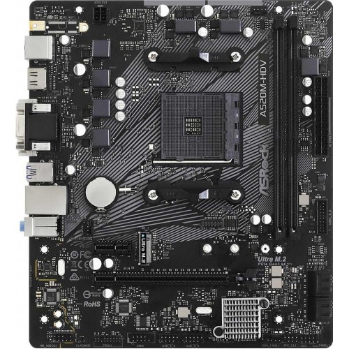 Купить материнскую плату Asrock A520M-HDV Soc-AM4 с поддержкой 2xDDR4, RAID и HDMI - идеальное решение для вашего ПК