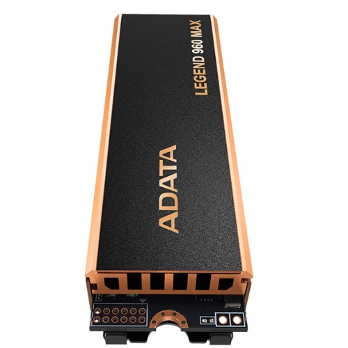 Твердотельный накопитель/ ADATA SSD LEGEND 960 MAX, 1000GB, M.2(22x80mm), NVMe 1.4, PCIe 4.0 x4, 3D NAND, R/W 7400/6000MB/s, IOPs 730 000/610 000, DRAM buffer 1000MB, TBW 780, DWPD 0.43, with BIG Heat Spreader (5 лет) ADATA