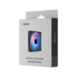Кулер для корпуса/ Case Cooler Ocypus Gamma F12 BK ARGB REVERSE BLADE (120x120x25mm, 4-pin PWM, ARGB, 50CFM, 31dBA, 1600RPM, Black)