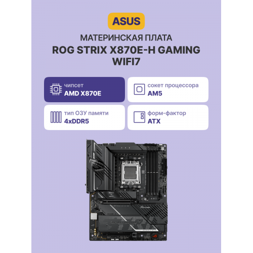 Материнская плата ROG STRIX X870E-H GAMING WIFI7: Высокая производительность для геймеров