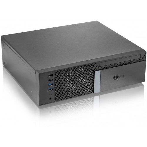 Корпус с блоком питания 300Вт./ Case Foxline FL-1001 mATX case, black, w/PSU TFX 300W, w/2xUSB2.0+2xUSB3.0, w/1xcombo audio, w/pwr cord, w/ 8cm FAN Foxline