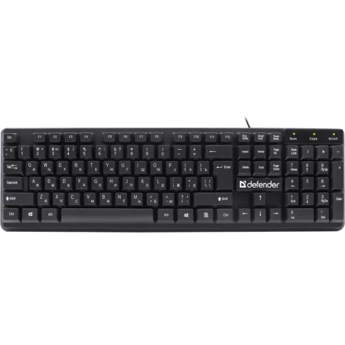 Defender Проводная клавиатура Symbol HB-559 RU,черный,104 кн,1.5м Defender