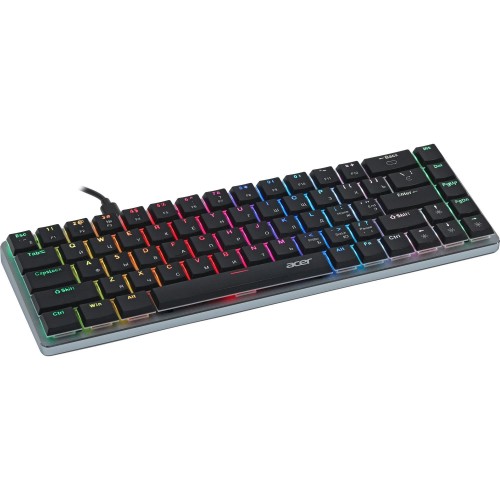 Клавиатура Acer OKW302 Механическая Серебристая USB Multimedia для Геймеров с LED Подсветкой для Ноутбуков (1.8м)
