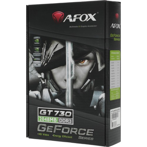 Видеокарта Afox AF730-2048D3L6 NVIDIA GeForce GT 730 2Gb - Высокая производительность для игр и мультимедиа