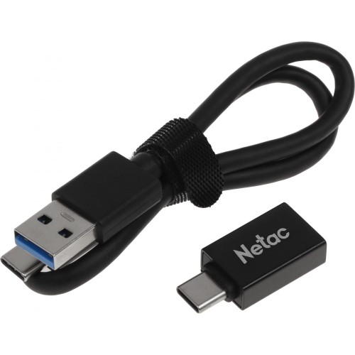 Накопитель SSD Netac USB-C 128Gb NT01ZSLIM-128G-32BK Z Slim 1.8" черный
