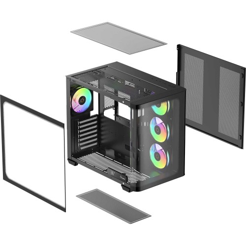 Купить корпус ПК Ocypus Iota C70 Curve BK ARGB - Midi-Tower с 4x120mm ARGB, USB-A 3.0 и USB-C 3.1, поддержка ATX, mATX, mITX