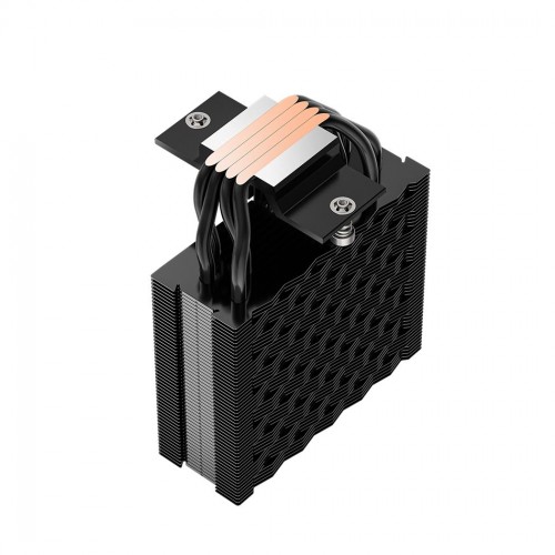 Кулер для процессора/ CPU Cooler PCCooler RT400 BK (235W, 4-pin PWM, 148mm, Al/Cu, 4x6mm, 1x120mm, 73.32CFM, 34.9dBA, 2200RPM, S: 115X/1200/1700/1851 , AMD AM4/AM5, black)