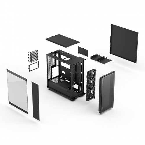 Корпус ПК без блока питания/ Case Fractal Design Epoch TG RGB Light Tint, Midi-Tower, 3x120mm ARGB, 2xUSB-A 3.2 + 1xUSB 3.2 Type-C ATX, mATX, mITX, Black Fractal Design
