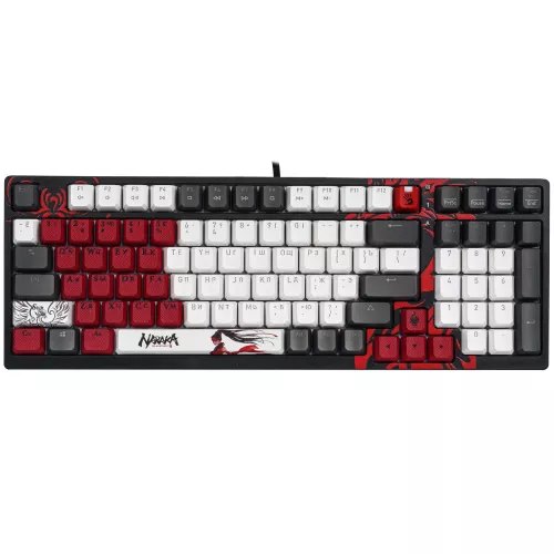 Клавиатура A4Tech S98 Naraka: Механическая Игровая Клавиатура с LED Подсветкой, Черный/Красный USB