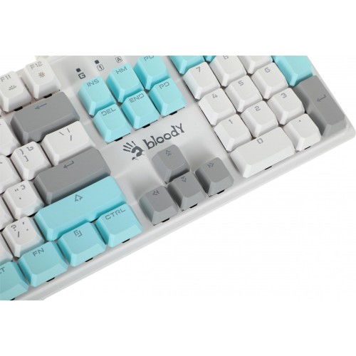 Механическая клавиатура A4Tech S510N ICY WHITE с LED подсветкой для геймеров, USB, кабель 1.8м