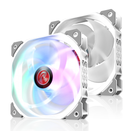 Вентилятор корпусный/ Case Cooler Raijintek AGERAS 12 ARGB-1 (120x120x25mm, 4-pin PWM, 67.38CFM, 33dBA, 2200RPM, White)