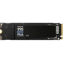 Твердотельные накопители/ Samsung SSD 990 EVO Plus, 4000GB, M.2(22x80mm), NVMe 2.0, NVMe 2.0, PCIe 4.0 x4, V-NAND TLC, R/W 7250/6300MB/s, IOPs 1 050/1 400 000, TBW 2400, DWPD 0.3 (12 мес.)