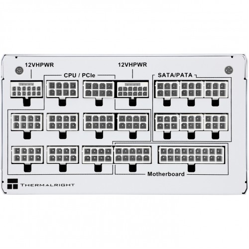 Блок питания 1350W/ Power Supply Thermalright, 1350W 80+ Platinum (ATX, 3.0, PCIe 5.0, Full modular, 1x24(20+4)pin 600mm, 4xCPU 8(4+4)pin, 10xPCIe 8(6+2)pin, 2x12VHPWR PCIe 5.0 12+4pin 650mm, 14xSATA, 8xMOLEX4pin, Active, 140x140mm, 170x150x86mm, OPP, OVP