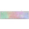 Клавиатура Оклик 550ML белая USB Slim с мультимедийными клавишами и LED-подсветкой, кабель 1.5м