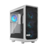 Корпус ПК без блока питания/ Case Fractal Design Meshify 2 Compact RGB TG Light Tint, Midi-Tower, 4x120mm RGB, 2xUSB-A 3.2 + 1xUSB 3.2 Type-C ATX, mATX, mITX White Fractal Design
