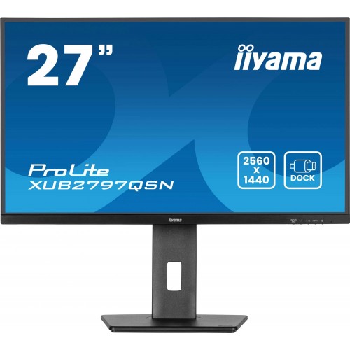 Монитор Iiyama 27" ProLite XUB2797QSN-B2 черный IPS LED 16:9 HDMI M/M матовая HAS Piv 1300:1 300cd 178гр/178гр 2560x1440 100Hz DP Quad HD 2K (1440p) USB 6.1кг