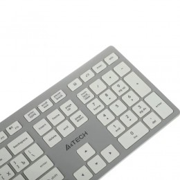 Клавиатура A4Tech FX50 белый USB slim Multimedia (FX50 WHITE) каб.:1.5м