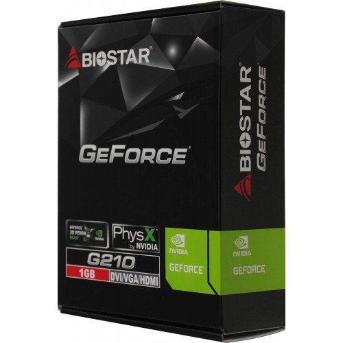 Купить видеокарту Biostar PCI-E G210 1GB DDR3 Low Profile - NVIDIA GeForce 210 для игр и графики