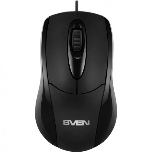 Мышь SVEN RX-110 USB чёрная (2+1кл. 1000DPI, цвет. картон, каб. 1,5м) Sven