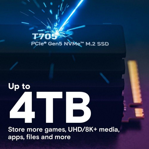 Твердотельный накопитель Crucial T705 1TB PCIe Gen5 NVMe M.2 SSD with heatsink CT1000T705SSD5