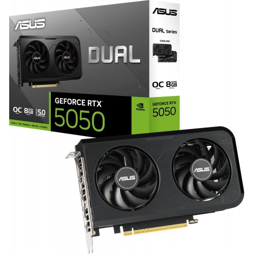 Купить видеокарту Asus DUAL-RTX5050 с 8Гб GDDR6 и поддержкой PCI-E 5.0 для мощного гейминга