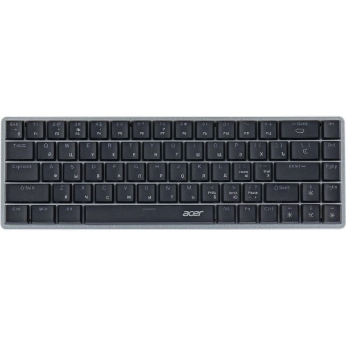 Клавиатура Acer OKW302 Механическая Серебристая USB Multimedia для Геймеров с LED Подсветкой для Ноутбуков (1.8м)