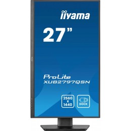 Монитор Iiyama 27" ProLite XUB2797QSN-B2 черный IPS LED 16:9 HDMI M/M матовая HAS Piv 1300:1 300cd 178гр/178гр 2560x1440 100Hz DP Quad HD 2K (1440p) USB 6.1кг