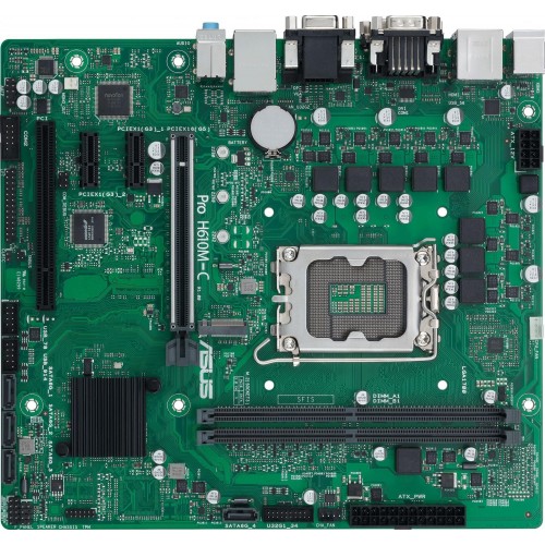 Купить материнскую плату Asus PRO H610M-C-CSM для Intel 1700, 2xDDR5, mATX, 8ch звук, HDMI, DP