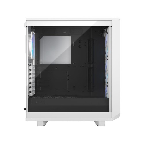 Корпус ПК без блока питания/ Case Fractal Design Meshify 2 Compact RGB TG Light Tint, Midi-Tower, 4x120mm RGB, 2xUSB-A 3.2 + 1xUSB 3.2 Type-C ATX, mATX, mITX White Fractal Design