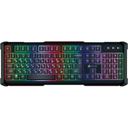 Клавиатура Оклик 717G BLACK DEATH черный/оранжевый USB Multimedia for gamer LED (476395) кабель 1.5м