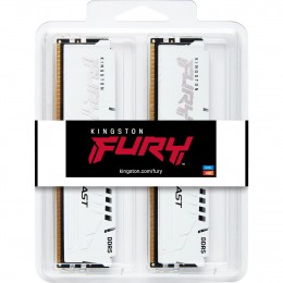 Память оперативная/ Kingston 32GB 5200MT/s DDR5 CL40 DIMM (Kit of 2) FURY Beast White XMP