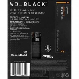 Твердотельные накопители/ WD SSD Black SN7100, 1000GB, M.2(22x80mm), NVMe, PCIe 4.0 x4, 3D TLC, R/W 7250/6900MB/s, IOPs 1 000 000/1 400 000, TBW 600, DWPD 0.3 (12 мес.)