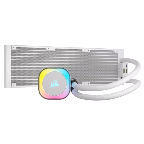 Система жидкостного охлаждения/ Water Cooling System Corsair iCUE LINK H150i RGB (360mm, White, RGB/ Fans: 3x120mm, 63.1CFM, 37dBA, 2400RPM/Rad thickness 27mm/ S: 1851, 1700, 1200, 115X, AM5, AM4) Corsair
