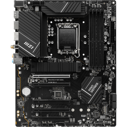 Материнская плата/ MB MSI INTEL B760 s1700, 4xDDR4(128GB), HDMI 2.1/DP, 2xPCIe 4.0x16, 3xPCIe 3.0x16, 1xLAN (2.5GbE), Wi-Fi, BT, 4xSATA 6Gb/s, 2xM.2, 1xUSB-C, 2xUSB 3.2, 4xUSB 2.0, 1xPS/2, ATX