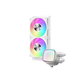 Водяное охлаждение для процессора/ Water Cooling System SAMA L50 360WH (320W, 360mm, White, ARGB/ Fans: 3x120mm, 72.3CFM, 28dBA, 2200RPM/ Pump height 65mm, 30dBA, 3000RPM, Rad thickness 27mm/ S: 1851, 1700, 1200, 115X, AM5, AM4)