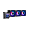 Система жидкостного охлаждения/ Water Cooling System MSI MAG CORELIQUID A15 360 (300W, 360mm, Black, ARGB/ Fans: 3x120mm, 64.89CFM, 28.7dBA, 2050RPM/ Pump 20dBA, 3400RPM, Rad thickness 27mm/ S: 1851, 1700, AM5, AM4) MSI