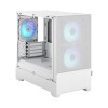 Корпус ПК без блока питания/ Case Fractal Design Pop Mini Air RGB TG Clear Tint, Mini-Tower, 3x120mm RGB, 2xUSB-A 3.2 mATX, mITX White Fractal Design