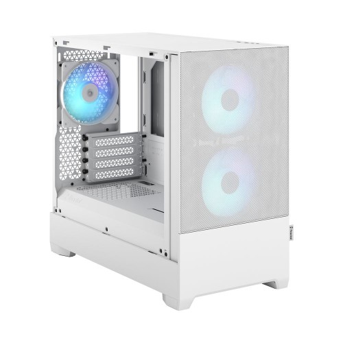 Корпус ПК без блока питания/ Case Fractal Design Pop Mini Air RGB TG Clear Tint, Mini-Tower, 3x120mm RGB, 2xUSB-A 3.2 mATX, mITX White Fractal Design