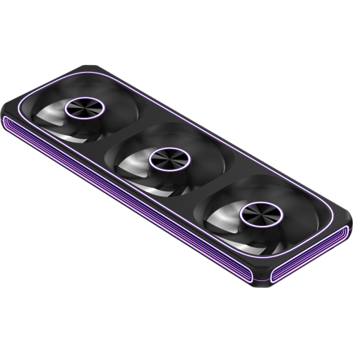 Вентилятор для корпуса Formula Air Fusion 3 Reverse ARGB 360х120x28 черный 4-pin 36.97дБ (AIR FUSION 3 BK REVERSE) Ret