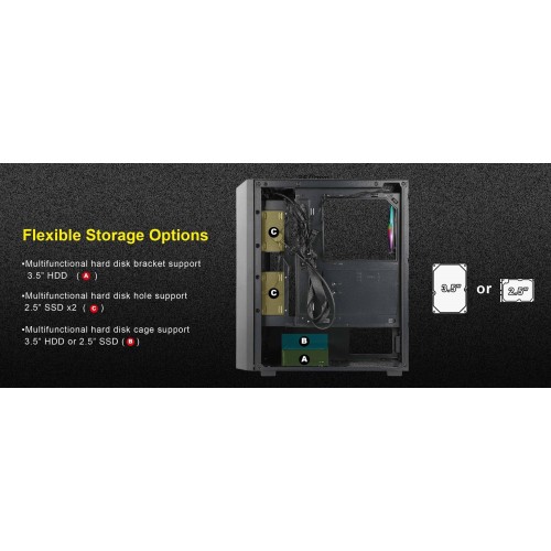 Купить корпус Azza Fighter черный ATX с охлаждением 4x120mm и 2x140mm, USB 2.0/3.0 и аудио - модель CSAZ-290 FIGHTER