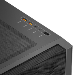 Корпус без блока питания/ Case PCCooler C3D510 BK, Midi-Tower, TG, Mesh, no fans, 2xUSB-A 3.0, E-ATX, ATX, mATX, mITX Black