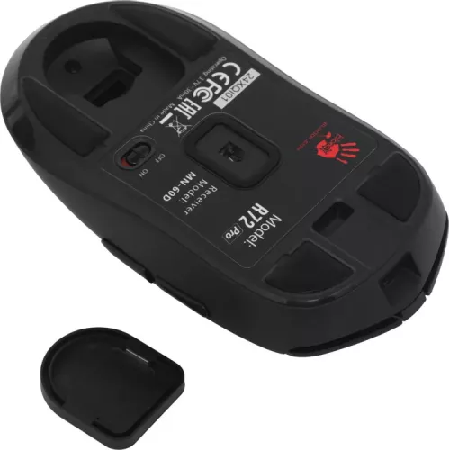 Купить беспроводную игровую мышь A4Tech Bloody R72 Pro черную с оптическим сенсором 26000 dpi и USB-C, 7 кнопок