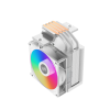 Кулер для процессора/ CPU Cooler PCCooler R400 ARGB WH (180W, 4-pin PWM, 133mm, Al/Cu, 4x6mm, ARGB, 1x92mm, 40.94CFM, 30dBA, 2200RPM, S: 1851/1700/1200/115X, AM5/AM4, white) PcCooler
